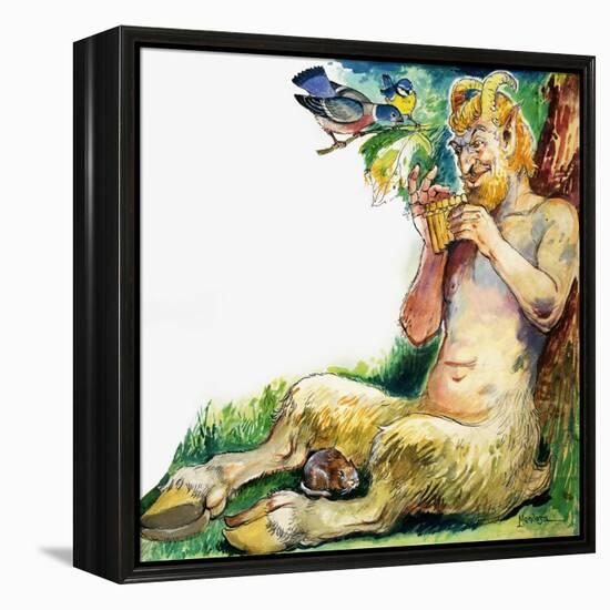 Pan, the Greek God of Nature-Philip Mendoza-Framed Premier Image Canvas
