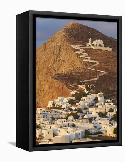 Panagia Kimissis Monastery, Kastro, the Chora Village, Folegandros, Cyclades Islands, Greek Islands-Tuul-Framed Premier Image Canvas