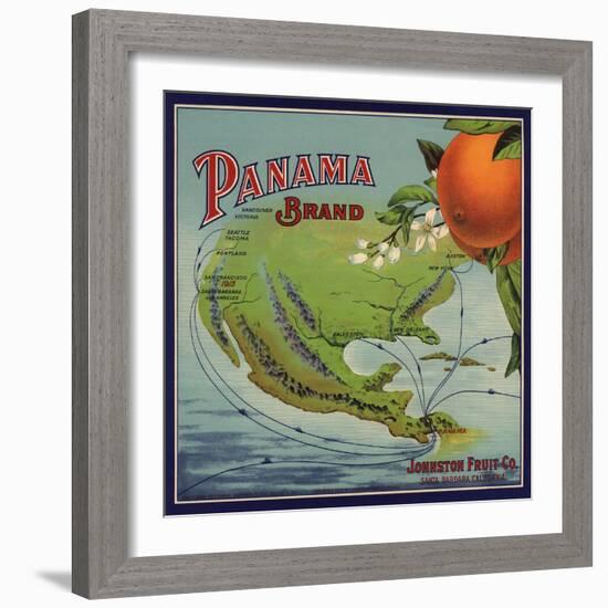 Panama Brand - Santa Barbara, California - Citrus Crate Label-Lantern Press-Framed Art Print