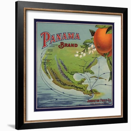 Panama Brand - Santa Barbara, California - Citrus Crate Label-Lantern Press-Framed Art Print