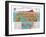Panama Canal, Map of Panama-null-Framed Giclee Print