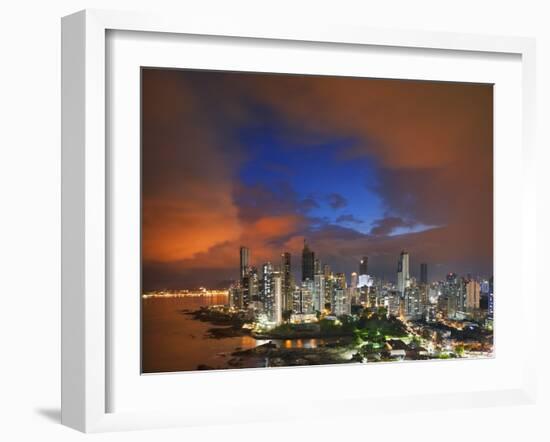 Panama City Skyline from the Punta Pacifica District.-Jon Hicks-Framed Photographic Print