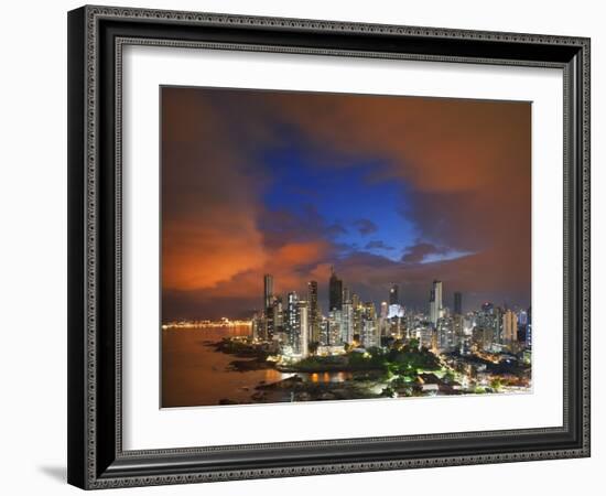 Panama City Skyline from the Punta Pacifica District.-Jon Hicks-Framed Photographic Print