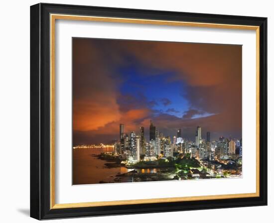 Panama City Skyline from the Punta Pacifica District.-Jon Hicks-Framed Photographic Print