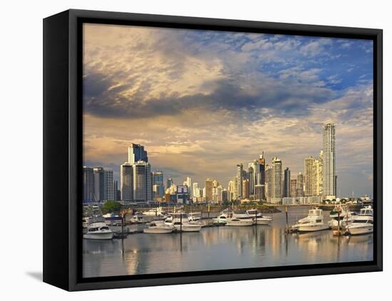 Panama City Skyline.-Jon Hicks-Framed Premier Image Canvas