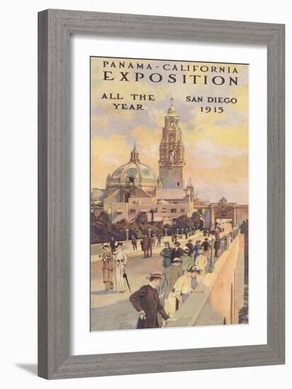 Panama Exposition Poster, San Diego, California-null-Framed Art Print