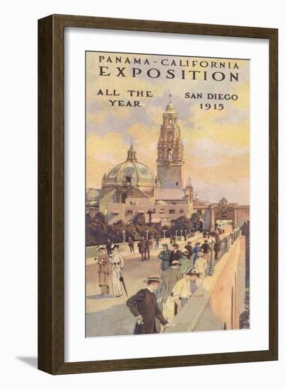 Panama Exposition Poster, San Diego, California-null-Framed Art Print