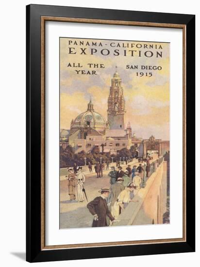 Panama Exposition Poster, San Diego, California-null-Framed Art Print