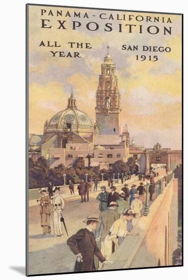 Panama Exposition Poster, San Diego, California-null-Mounted Art Print