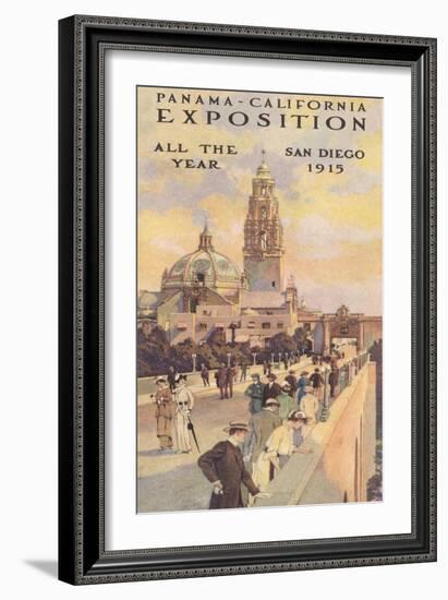 Panama Exposition Poster, San Diego, California-null-Framed Art Print