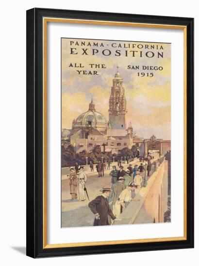 Panama Exposition Poster, San Diego, California-null-Framed Art Print