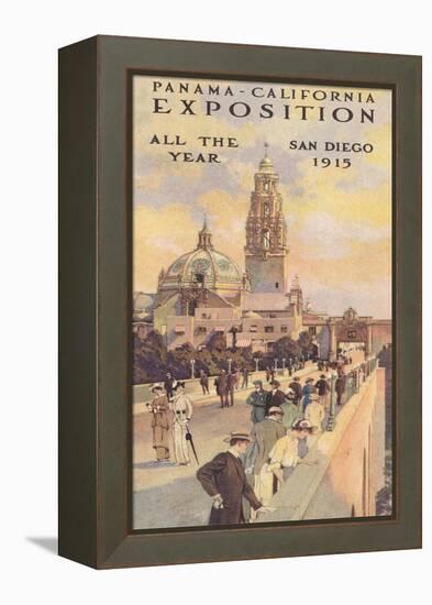 Panama Exposition Poster, San Diego, California-null-Framed Stretched Canvas