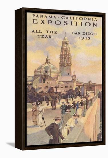 Panama Exposition Poster, San Diego, California-null-Framed Stretched Canvas