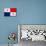 Panama Flag Design with Wood Patterning - Flags of the World Series-Philippe Hugonnard-Mounted Art Print displayed on a wall