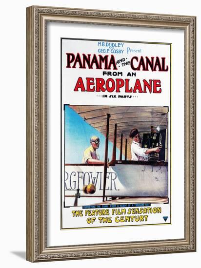 Panama - Panama and the Canal Aeroplane Movie Promo Poster-Lantern Press-Framed Art Print