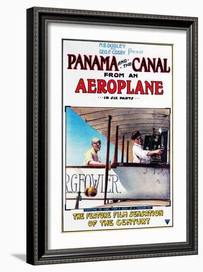 Panama - Panama and the Canal Aeroplane Movie Promo Poster-Lantern Press-Framed Art Print