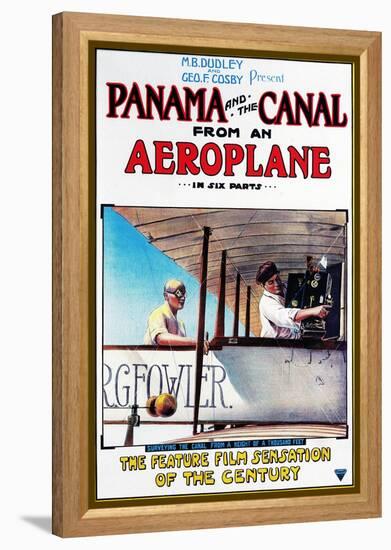 Panama - Panama and the Canal Aeroplane Movie Promo Poster-Lantern Press-Framed Stretched Canvas