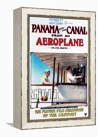 Panama - Panama and the Canal Aeroplane Movie Promo Poster-Lantern Press-Framed Stretched Canvas