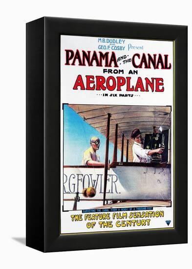 Panama - Panama and the Canal Aeroplane Movie Promo Poster-Lantern Press-Framed Stretched Canvas