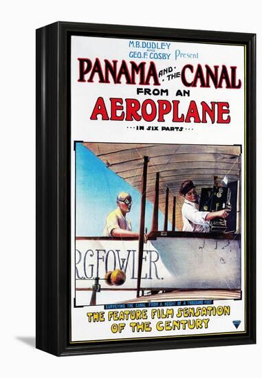 Panama - Panama and the Canal Aeroplane Movie Promo Poster-Lantern Press-Framed Stretched Canvas