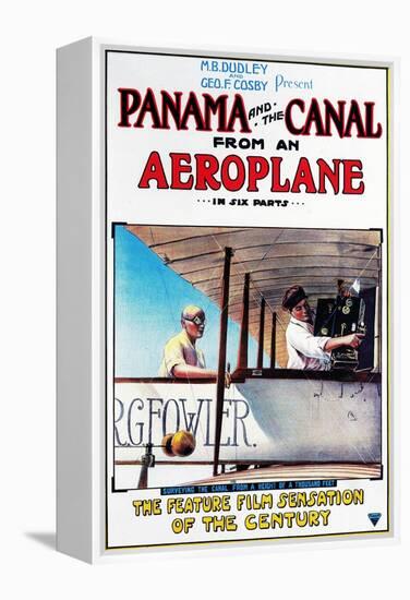 Panama - Panama and the Canal Aeroplane Movie Promo Poster-Lantern Press-Framed Stretched Canvas