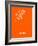 Panama Street Map Orange-NaxArt-Framed Premium Giclee Print