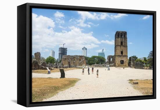 Panama Viejo, the remains of Old Panama, UNESCO World Heritage Site, Panama City, Panama, Central A-Michael Runkel-Framed Premier Image Canvas