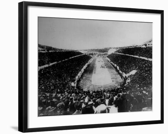 Panathenian Stadium During Olympic Games-null-Framed Photographic Print