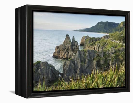 Pancake Rocks, Paparoa National Park, Punakaiki, West Coast, South Island, New Zealand, Pacific-Jochen Schlenker-Framed Premier Image Canvas