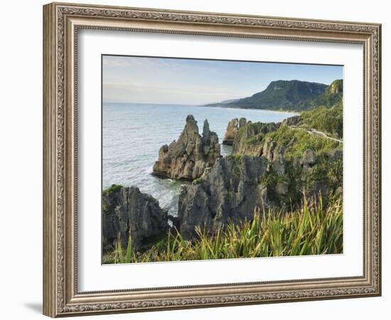 Pancake Rocks, Paparoa National Park, Punakaiki, West Coast, South Island, New Zealand, Pacific-Jochen Schlenker-Framed Photographic Print