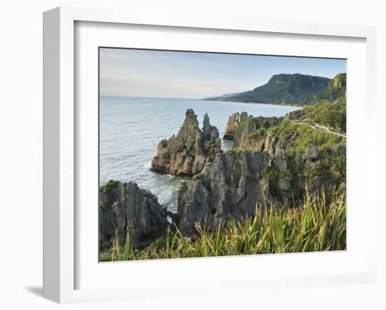 Pancake Rocks, Paparoa National Park, Punakaiki, West Coast, South Island, New Zealand, Pacific-Jochen Schlenker-Framed Photographic Print
