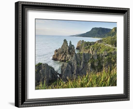 Pancake Rocks, Paparoa National Park, Punakaiki, West Coast, South Island, New Zealand, Pacific-Jochen Schlenker-Framed Photographic Print