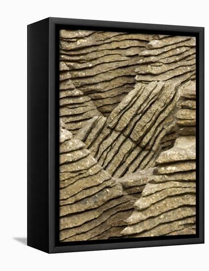 Pancake Rocks, Punakaiki, Paparoa National Park, West Coast, South Island, New Zealand-David Wall-Framed Premier Image Canvas