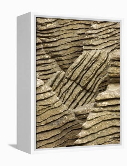 Pancake Rocks, Punakaiki, Paparoa National Park, West Coast, South Island, New Zealand-David Wall-Framed Premier Image Canvas