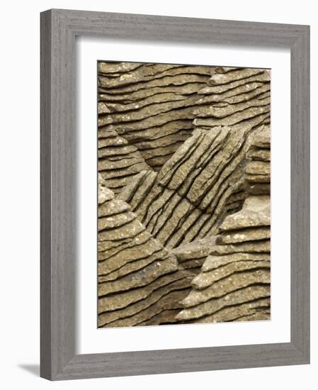 Pancake Rocks, Punakaiki, Paparoa National Park, West Coast, South Island, New Zealand-David Wall-Framed Photographic Print