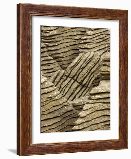 Pancake Rocks, Punakaiki, Paparoa National Park, West Coast, South Island, New Zealand-David Wall-Framed Photographic Print