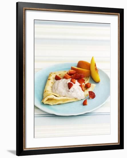 Pancakes with Fruit and Yoghurt Sauce-Gareth Morgans-Framed Photographic Print