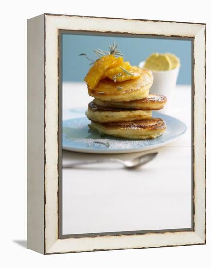 Pancakes with Orange Slices and Maple Syrup-Jan-peter Westermann-Framed Premier Image Canvas