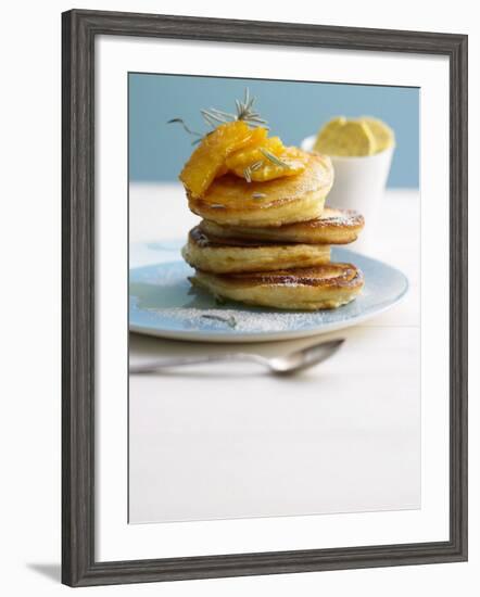 Pancakes with Orange Slices and Maple Syrup-Jan-peter Westermann-Framed Photographic Print