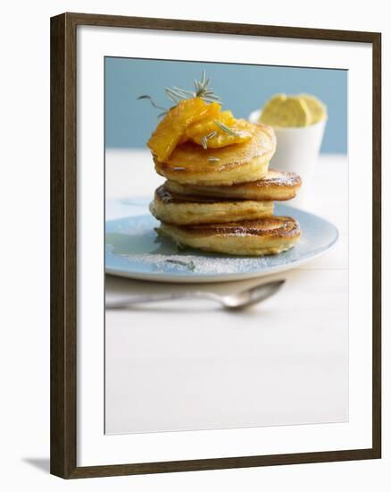 Pancakes with Orange Slices and Maple Syrup-Jan-peter Westermann-Framed Photographic Print