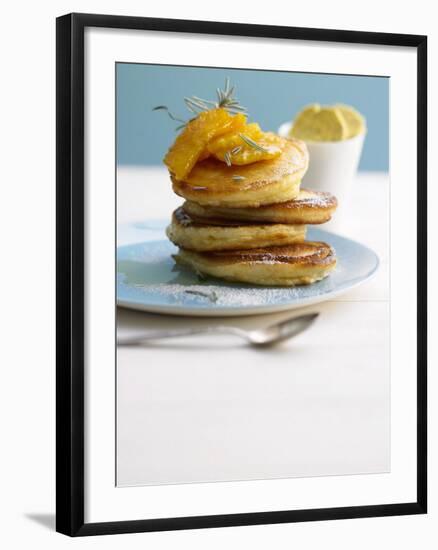 Pancakes with Orange Slices and Maple Syrup-Jan-peter Westermann-Framed Photographic Print