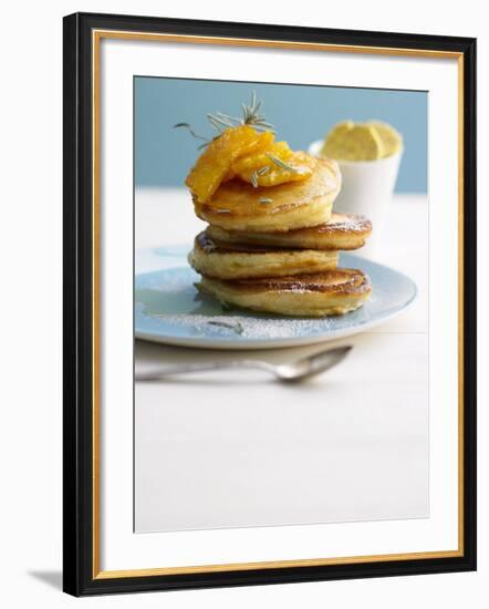 Pancakes with Orange Slices and Maple Syrup-Jan-peter Westermann-Framed Photographic Print