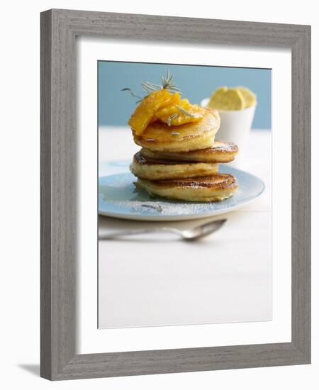 Pancakes with Orange Slices and Maple Syrup-Jan-peter Westermann-Framed Photographic Print