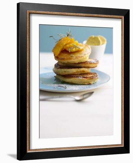 Pancakes with Orange Slices and Maple Syrup-Jan-peter Westermann-Framed Photographic Print