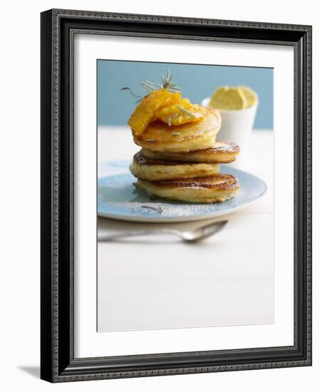 Pancakes with Orange Slices and Maple Syrup-Jan-peter Westermann-Framed Photographic Print