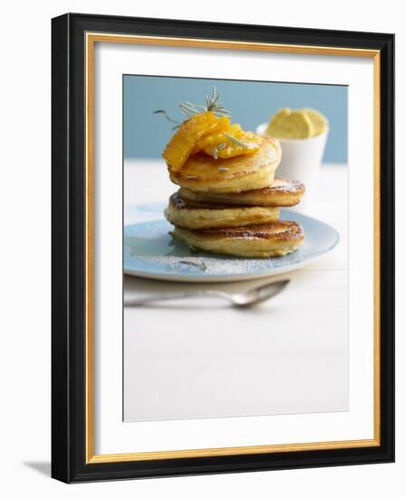 Pancakes with Orange Slices and Maple Syrup-Jan-peter Westermann-Framed Photographic Print