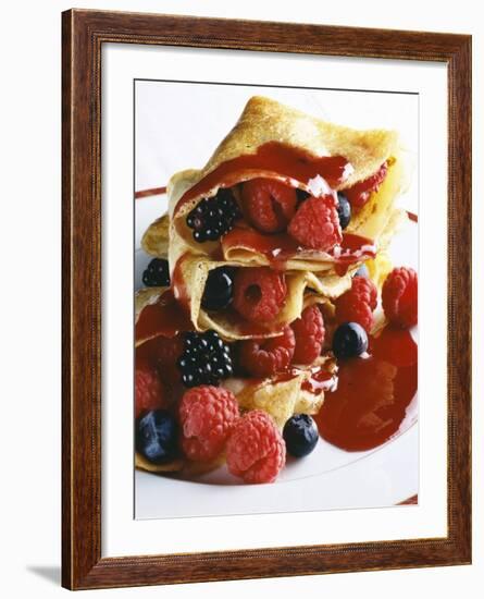 Pancakes with Summer Berries-null-Framed Photographic Print