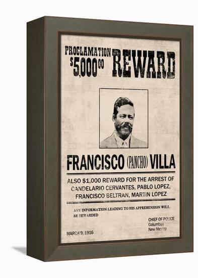 Pancho Villa Wanted-null-Framed Stretched Canvas