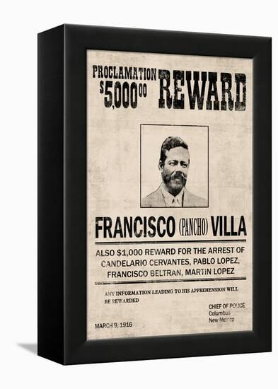 Pancho Villa Wanted-null-Framed Stretched Canvas