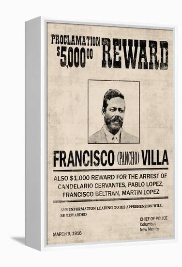 Pancho Villa Wanted-null-Framed Stretched Canvas